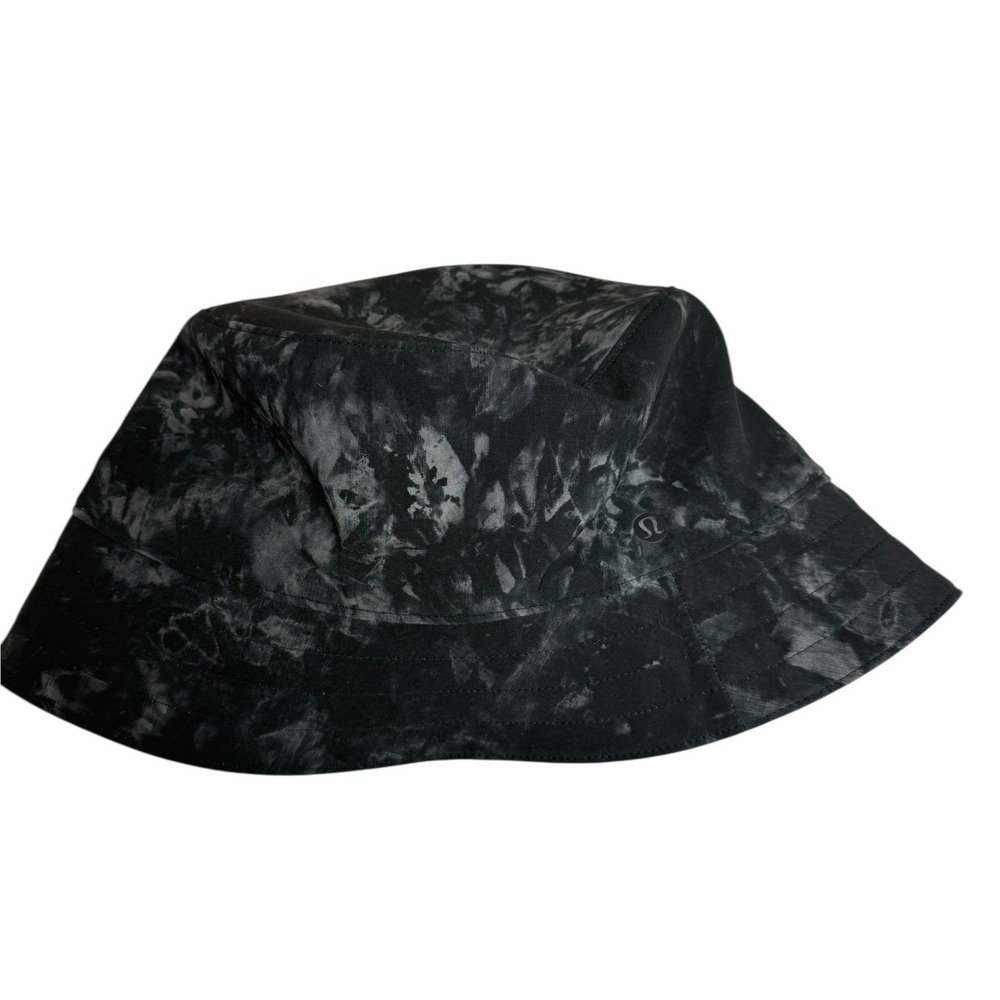 Lululemon Both Ways Reversible Bucket Hat Tie Dye Outdoors Sun Cap Black EUC - Picture 5 of 7